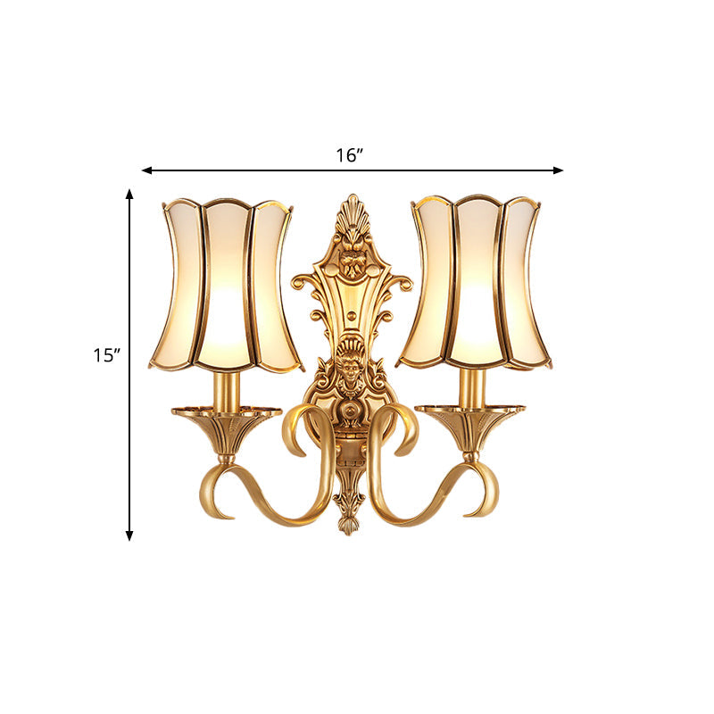 Vivolux | 1/2 lampen wandschilder traditionelle messing gebogene metall wandlicht einrichtung für wohnzimmer
