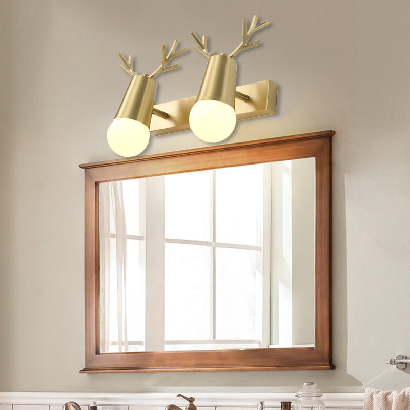 Vivolux | Globe Badkamer Vanity Licht Traditionalisme Metaal 2/3-Kops Messing Wandlamp Verlichting