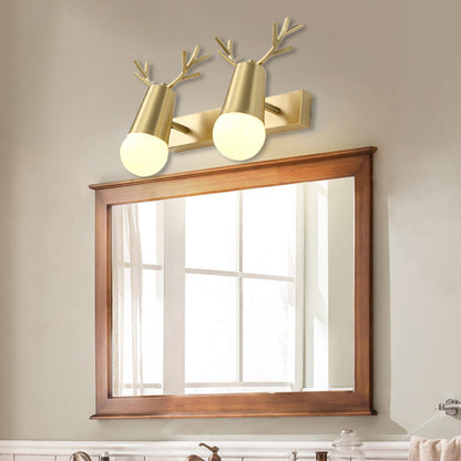 Vivolux | Globe Badkamer Vanity Licht Traditionalisme Metaal 2/3-Kops Messing Wandlamp Verlichting