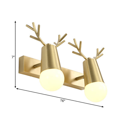 Vivolux | Globe Badkamer Vanity Licht Traditionalisme Metaal 2/3-Kops Messing Wandlamp Verlichting