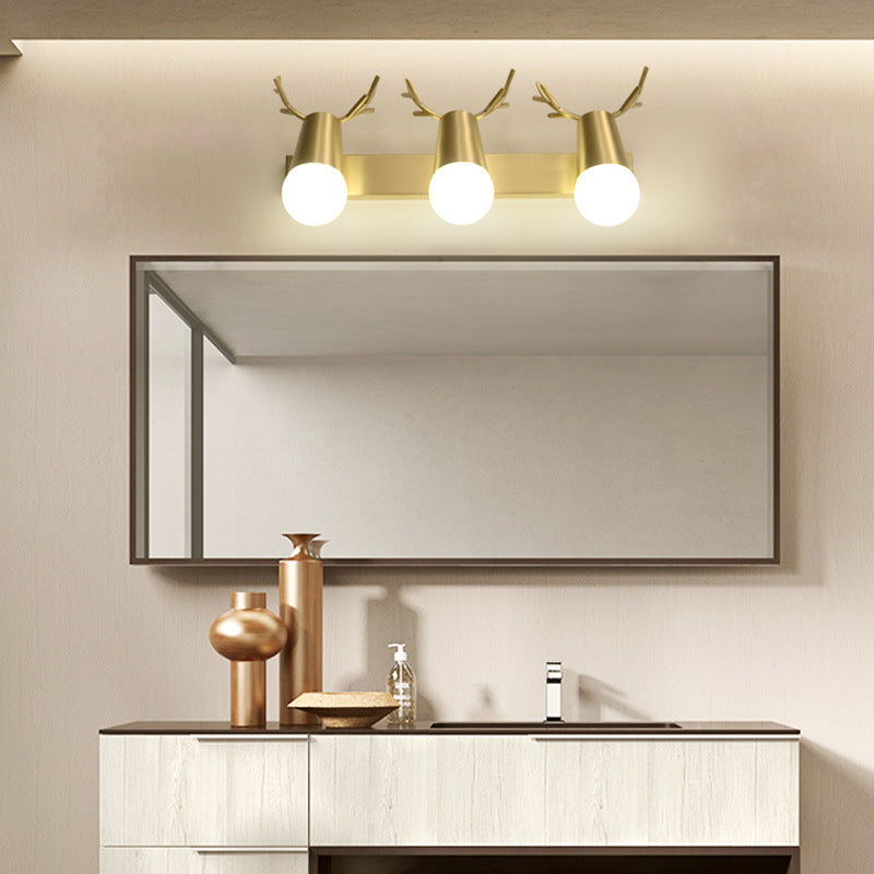 Vivolux | Globe Badkamer Vanity Licht Traditionalisme Metaal 2/3-Kops Messing Wandlamp Verlichting