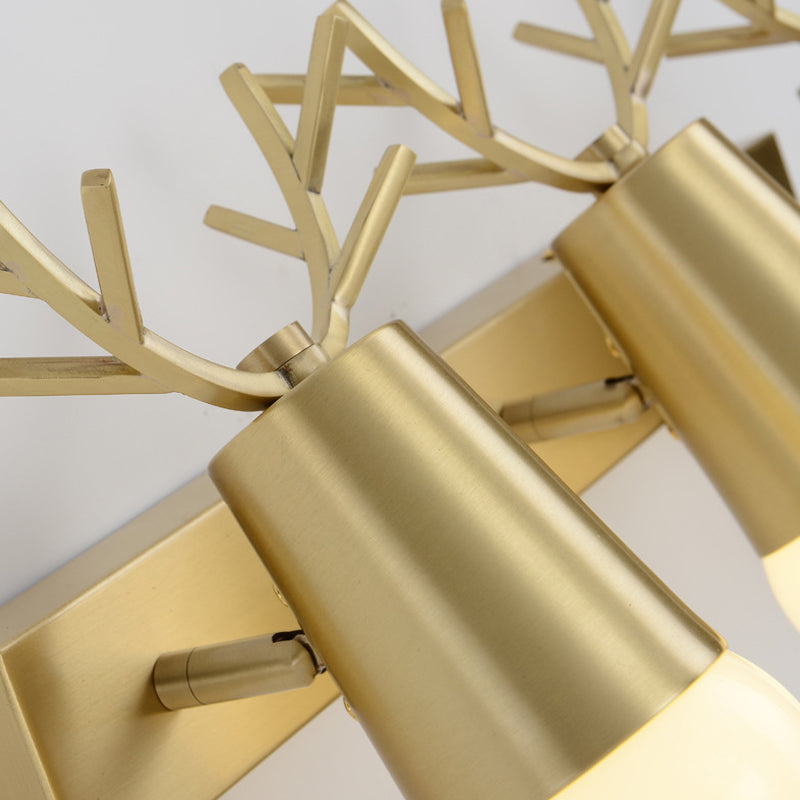 Vivolux | Globe Badkamer Vanity Licht Traditionalisme Metaal 2/3-Kops Messing Wandlamp Verlichting