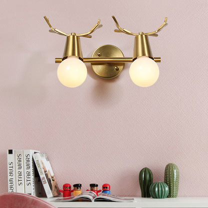 Vivolux | Traditionalisme Global Vanity Wandlamp 1/2/3-Kop Metaal Wandlamp in Messing voor Badkamer