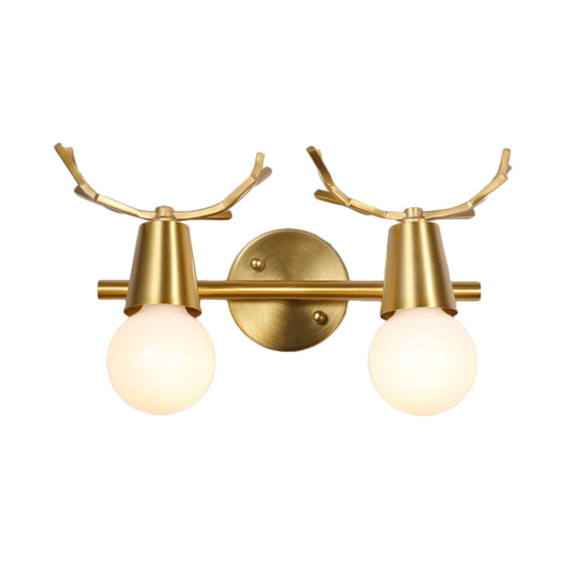 Vivolux | Traditionalisme Global Vanity Wandlamp 1/2/3-Kop Metaal Wandlamp in Messing voor Badkamer
