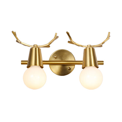Vivolux | Traditionalisme Global Vanity Wandlamp 1/2/3-Kop Metaal Wandlamp in Messing voor Badkamer