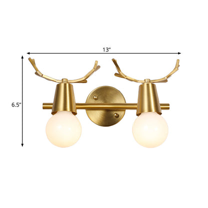 Vivolux | Traditionalisme Global Vanity Wandlamp 1/2/3-Kop Metaal Wandlamp in Messing voor Badkamer
