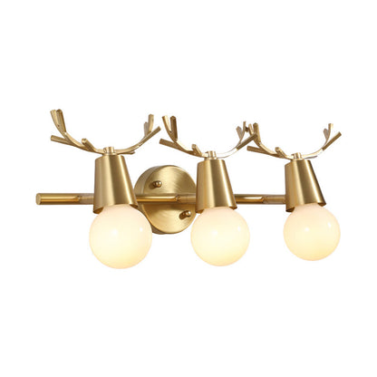 Vivolux | Traditionalisme Global Vanity Wandlamp 1/2/3-Kop Metaal Wandlamp in Messing voor Badkamer