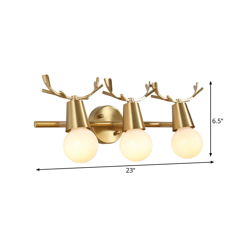 Vivolux | Traditionalisme Global Vanity Wandlamp 1/2/3-Kop Metaal Wandlamp in Messing voor Badkamer