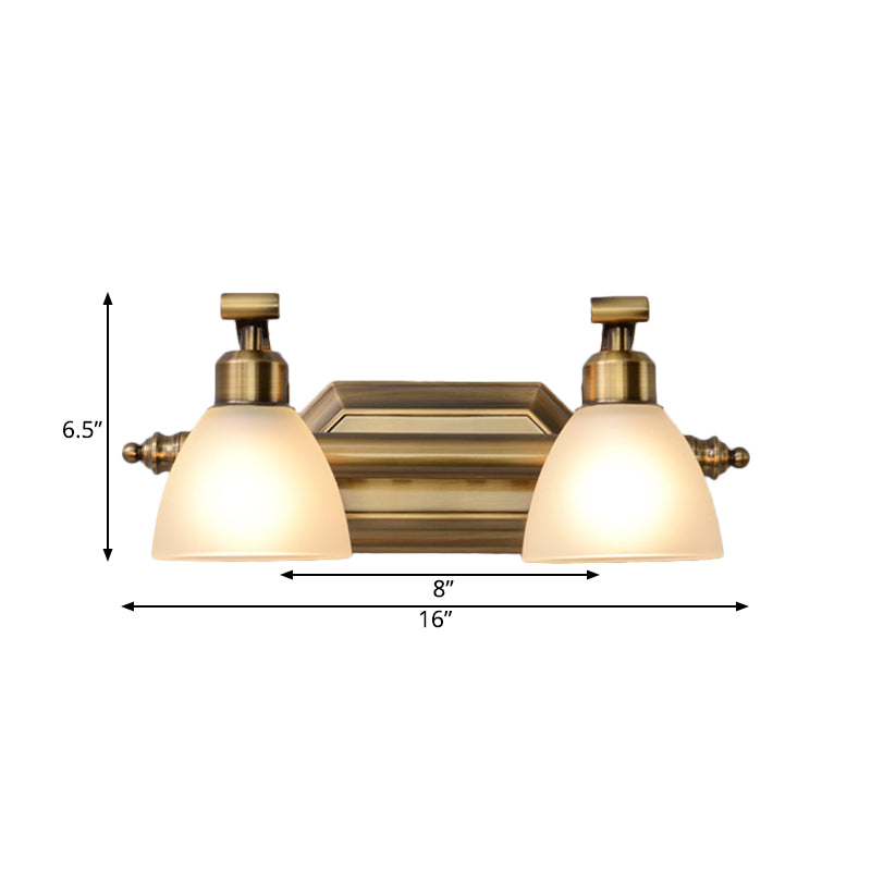 Vivolux | Messing 2/3/4 Lampen Vanity Lampe Traditionalismus Metall Schale Wandmontage Lichtarmatur für Badezimmer