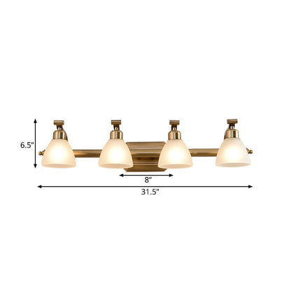 Vivolux | Messing 2/3/4 Lampen Vanity Lampe Traditionalismus Metall Schale Wandmontage Lichtarmatur für Badezimmer
