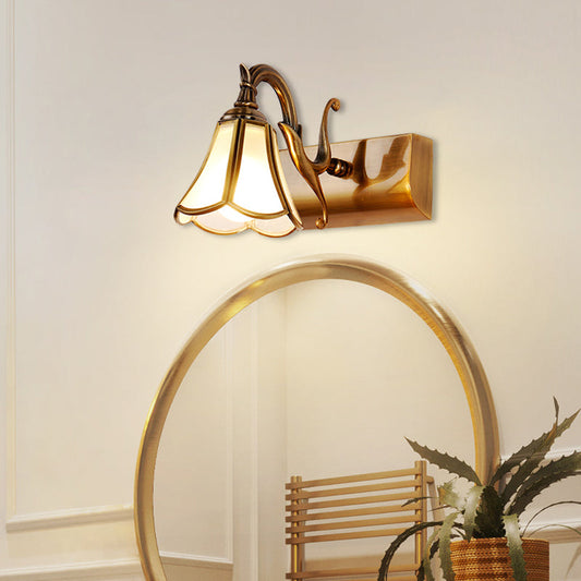 Vivolux | Brass Bloom Wandlamp Vintage Metaal 1/2/3 Koppen Badkamer Muurbevestigde Verlichting