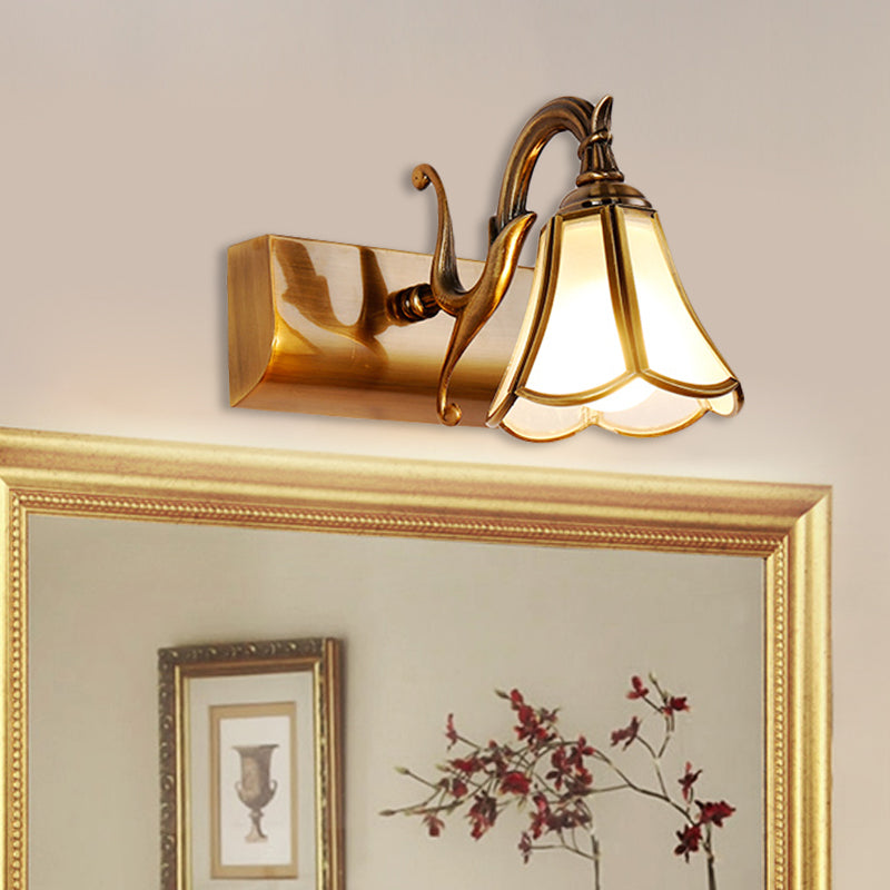Vivolux | Brass Bloom Wandlamp Vintage Metaal 1/2/3 Koppen Badkamer Muurbevestigde Verlichting