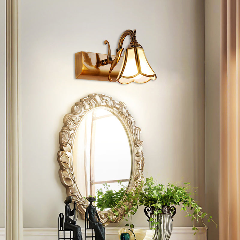 Vivolux | Brass Bloom Wandlamp Vintage Metaal 1/2/3 Koppen Badkamer Muurbevestigde Verlichting