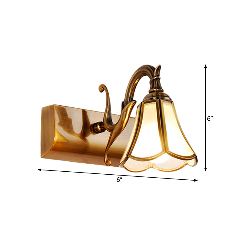 Vivolux | Brass Bloom Wandlamp Vintage Metaal 1/2/3 Koppen Badkamer Muurbevestigde Verlichting