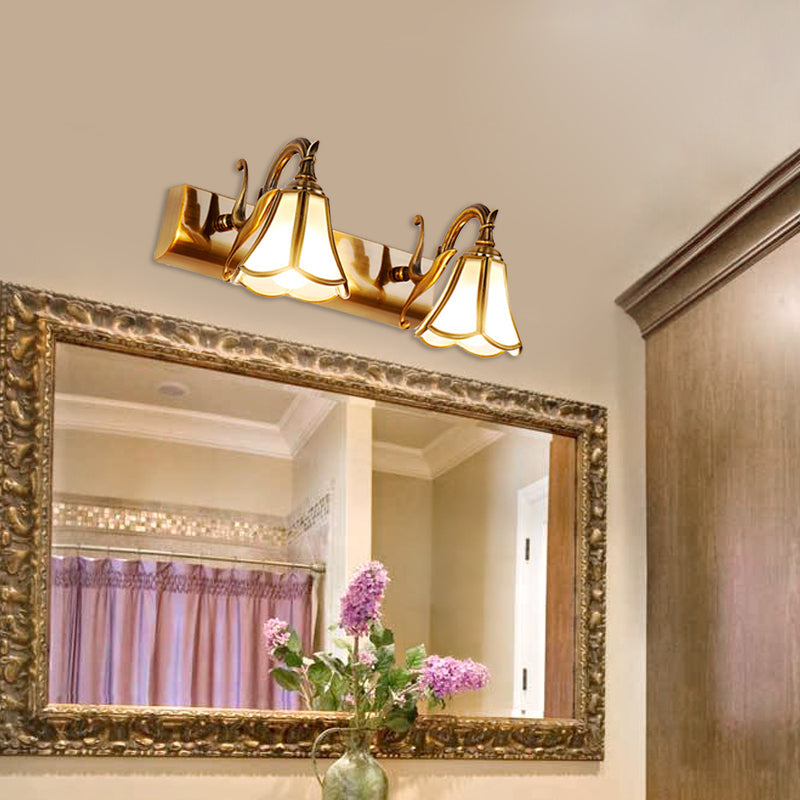 Vivolux | Brass Bloom Wandlamp Vintage Metaal 1/2/3 Koppen Badkamer Muurbevestigde Verlichting