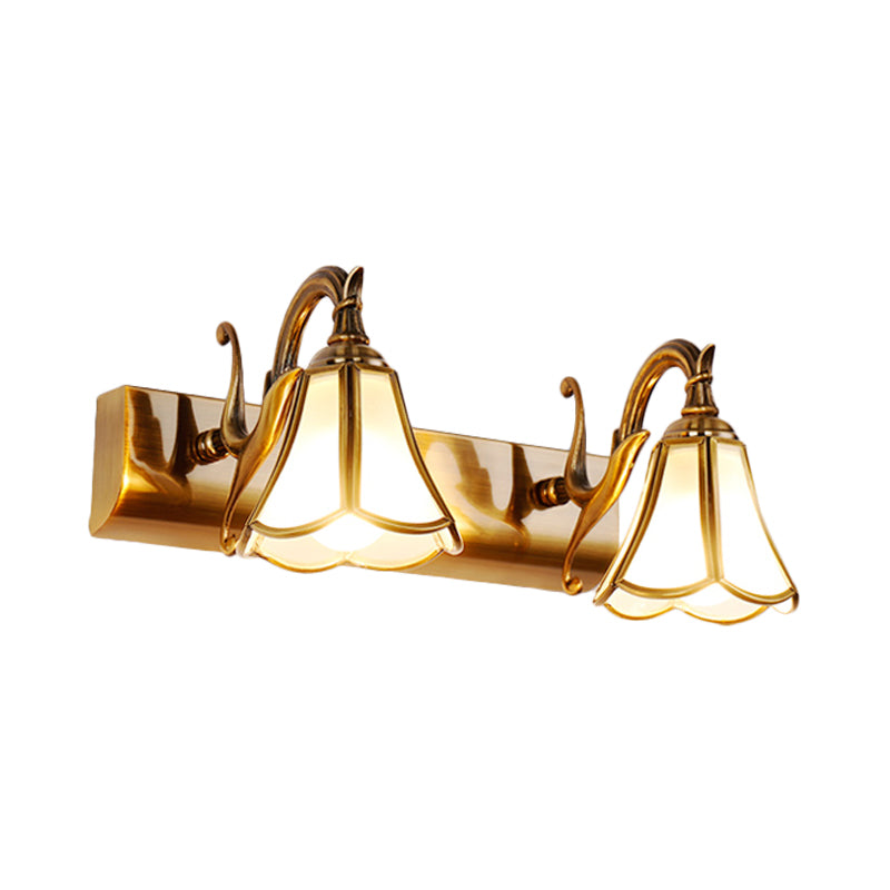 Vivolux | Brass Bloom Wandlamp Vintage Metaal 1/2/3 Koppen Badkamer Muurbevestigde Verlichting