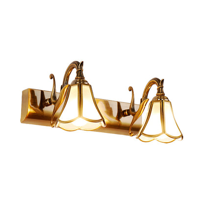 Vivolux | Brass Bloom Wandlamp Vintage Metaal 1/2/3 Koppen Badkamer Muurbevestigde Verlichting