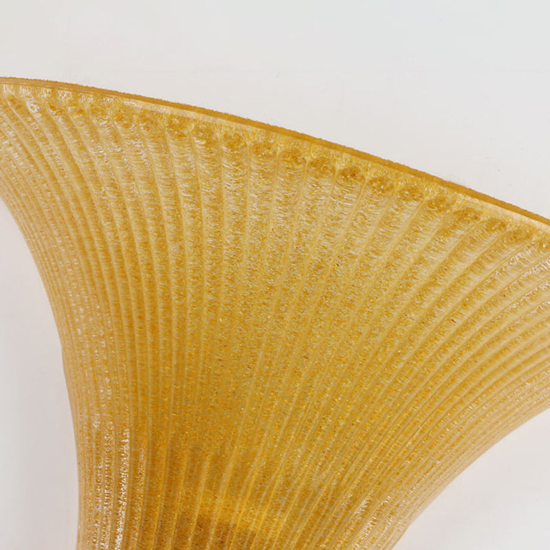 Vivolux | Gelbe Glasglockenwandmontagelampe Traditioneller Stil 1 Licht Flur Wandleuchte Beleuchtung in Bronze/Gold