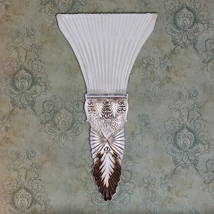 Vivolux | Aflopend Gele Glazen Wandlamp Retro Stijl 1 Kop Leefkamer Wandgemonteerde Lamp met Gouden/Zilver/Wit en Gouden Achterplaat