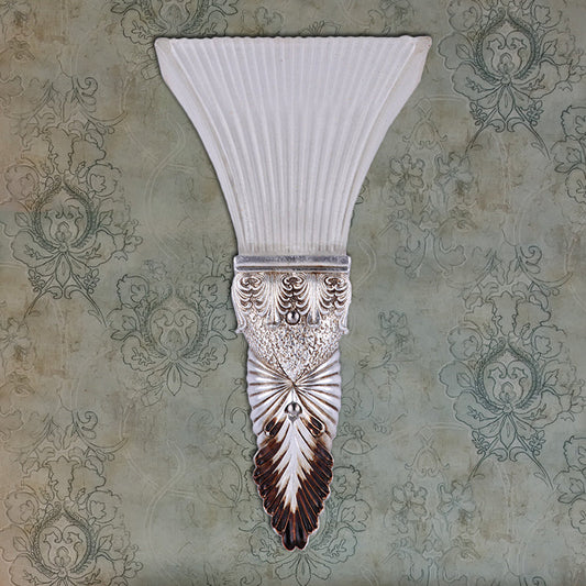 Vivolux | Aflopend Gele Glazen Wandlamp Retro Stijl 1 Kop Leefkamer Wandgemonteerde Lamp met Gouden/Zilver/Wit en Gouden Achterplaat