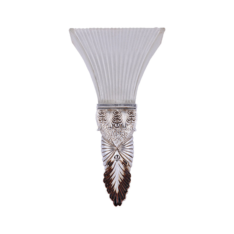 Vivolux | Aflopend Gele Glazen Wandlamp Retro Stijl 1 Kop Leefkamer Wandgemonteerde Lamp met Gouden/Zilver/Wit en Gouden Achterplaat