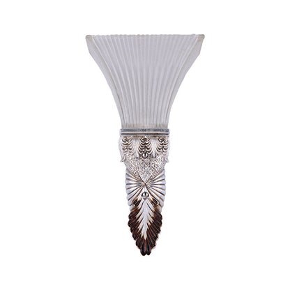 Vivolux | Aflopend Gele Glazen Wandlamp Retro Stijl 1 Kop Leefkamer Wandgemonteerde Lamp met Gouden/Zilver/Wit en Gouden Achterplaat