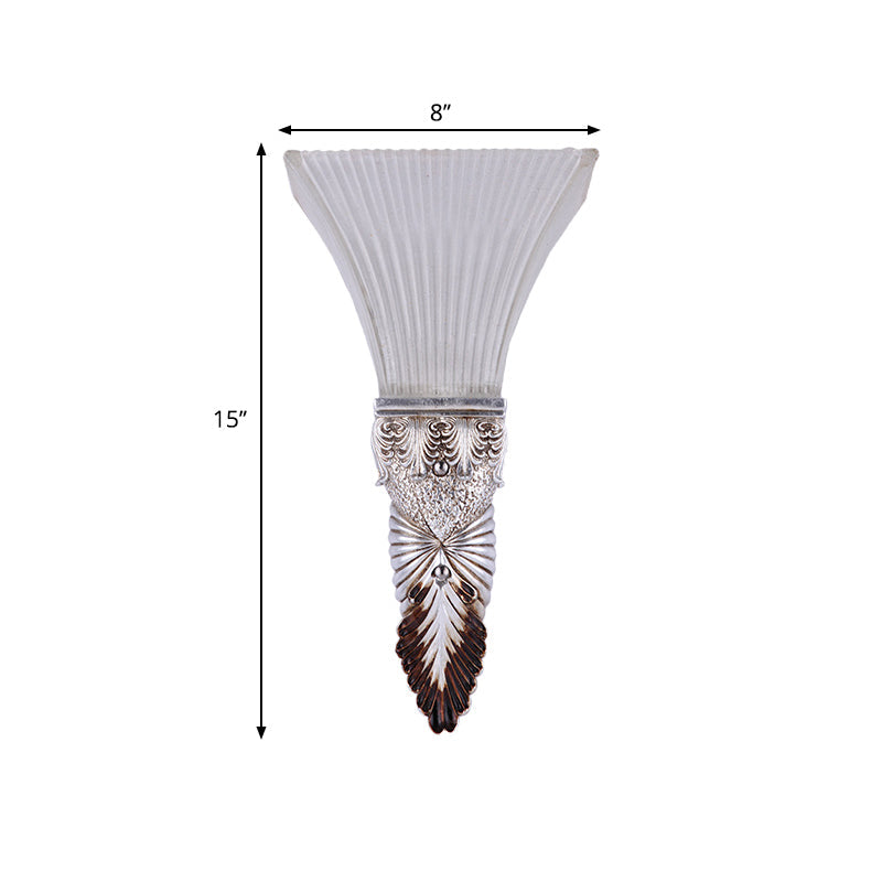 Vivolux | Aflopend Gele Glazen Wandlamp Retro Stijl 1 Kop Leefkamer Wandgemonteerde Lamp met Gouden/Zilver/Wit en Gouden Achterplaat