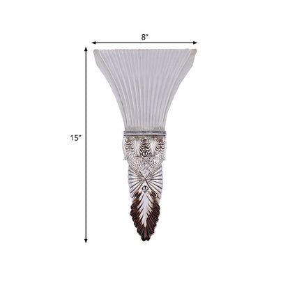 Vivolux | Aflopend Gele Glazen Wandlamp Retro Stijl 1 Kop Leefkamer Wandgemonteerde Lamp met Gouden/Zilver/Wit en Gouden Achterplaat