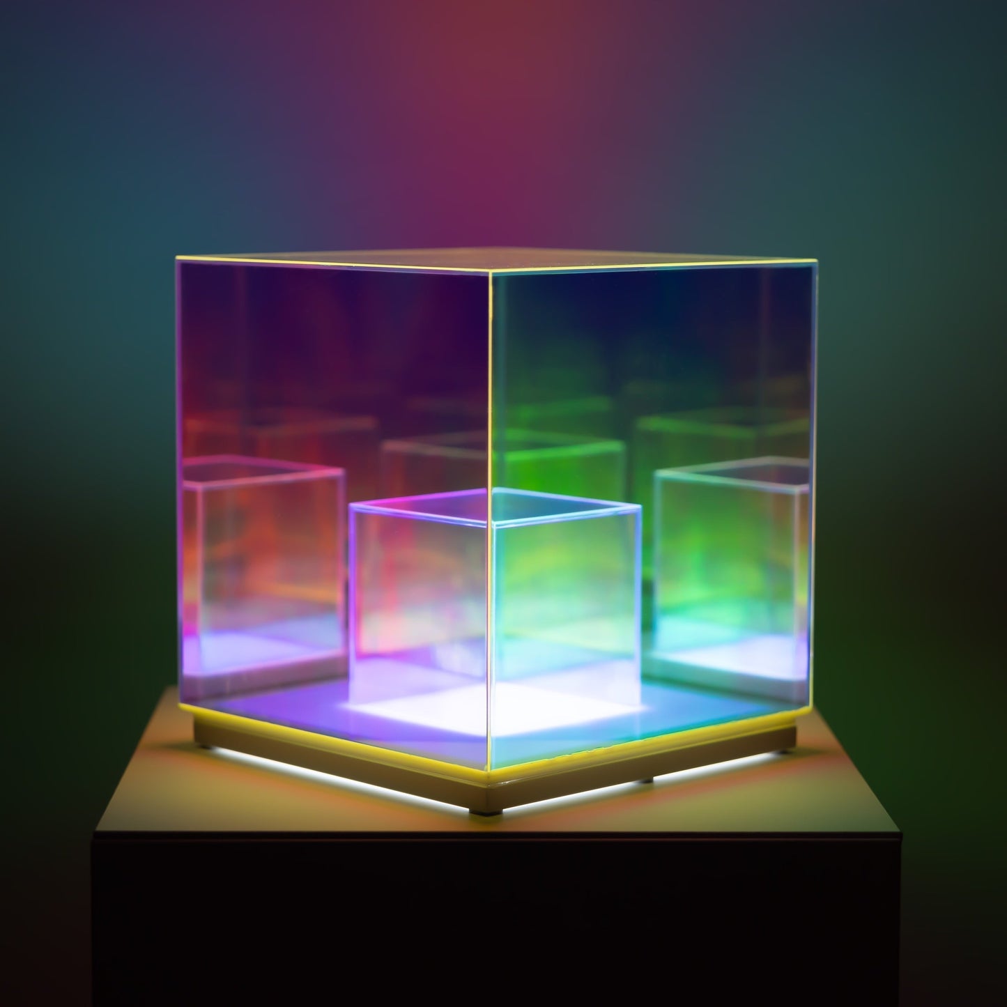 Vivolux | Konzentrische Würfel-Tischlampe, moderne Beleuchtung