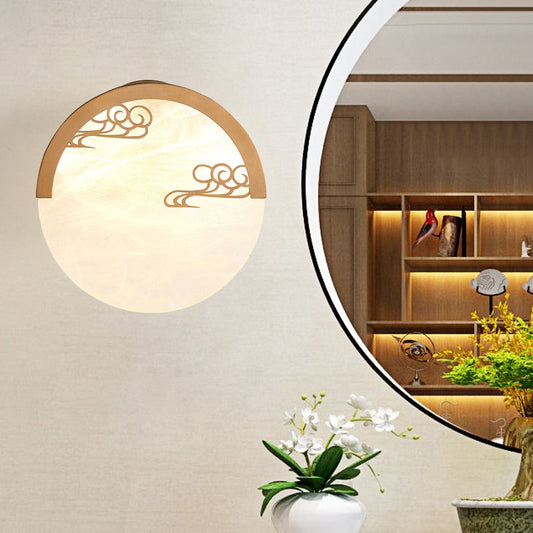 Vivolux | 8"/9" H 1 Licht Ronde Wand Gemonteerde Licht Traditioneel Wit Acryl Wandlamp voor Eetkamer