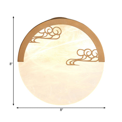Vivolux | 8"/9" H 1 Licht Ronde Wand Gemonteerde Licht Traditioneel Wit Acryl Wandlamp voor Eetkamer