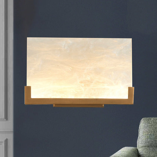 Vivolux | Rechthoekige Acryl Wandlamp Classic 1 Licht Bedside Wandgemonteerde Verlichting in Wit