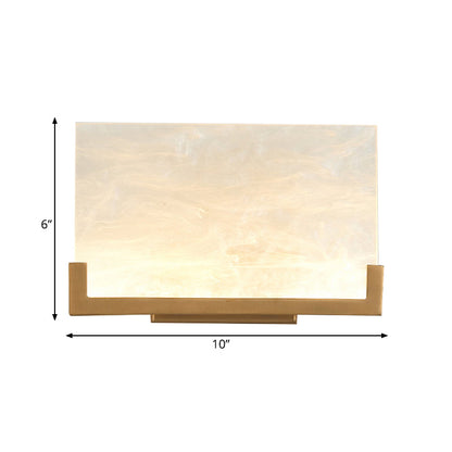 Vivolux | Rechthoekige Acryl Wandlamp Classic 1 Licht Bedside Wandgemonteerde Verlichting in Wit