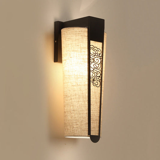 Vivolux | Schwarz Cloud/Trellis/Linear Wandbeleuchtung Traditionelle 1 Licht Flur Wandleuchte mit Zylinder Schirm