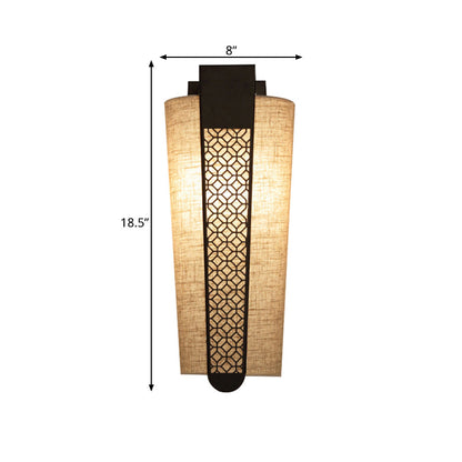Vivolux | Schwarz Cloud/Trellis/Linear Wandbeleuchtung Traditionelle 1 Licht Flur Wandleuchte mit Zylinder Schirm
