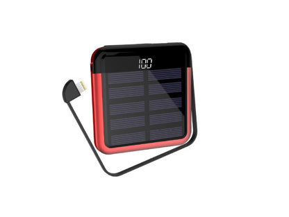 Vivolux | Tinier & Thinner Solar Power Bank mit 3-in-1 verstecktem Kabel