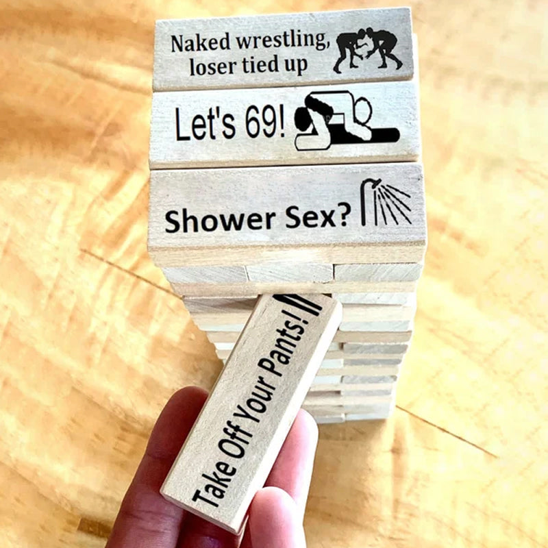 Super Naughty Block Tower Jenga Spiel