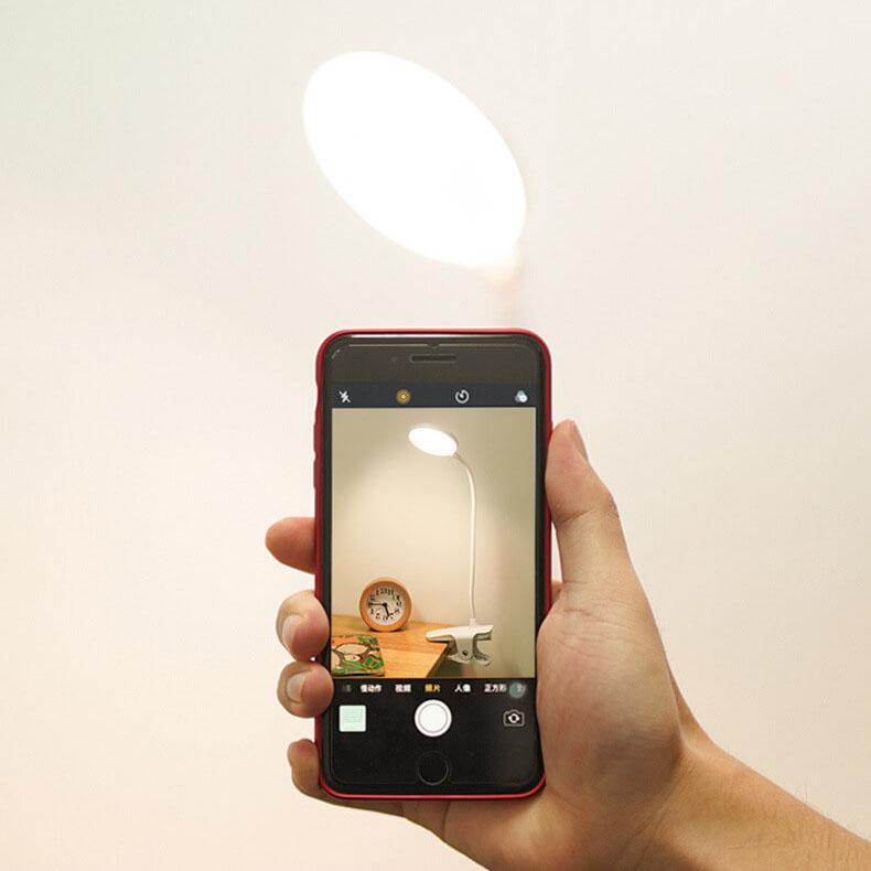 Vivolux | Einfache LED Clip Schreibtischlampe wiederaufladbar Augenschutz Nachtlicht
