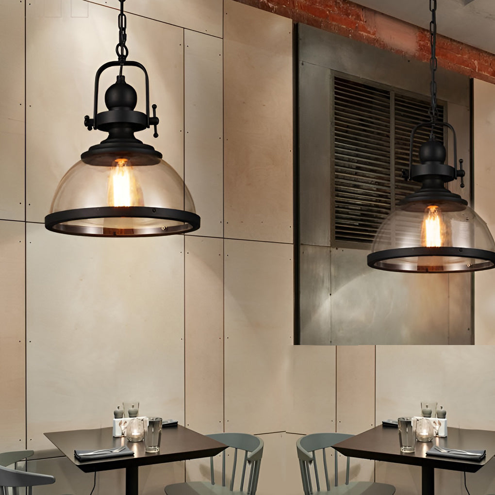 Vivolux | Antike Glas Eisen Retro Industrie Kronleuchter Hängende Deckenleuchten