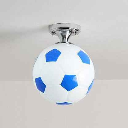 Vivolux | SportLume Kreative Deckenleuchte | Basketball & Fußball Design | Halbmontage | Glaslampe