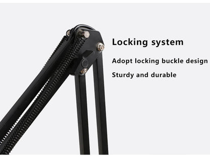 Vivolux | LED Klappbarer Langer Arm Clip Augen Schutz USB Lese Tischlampe