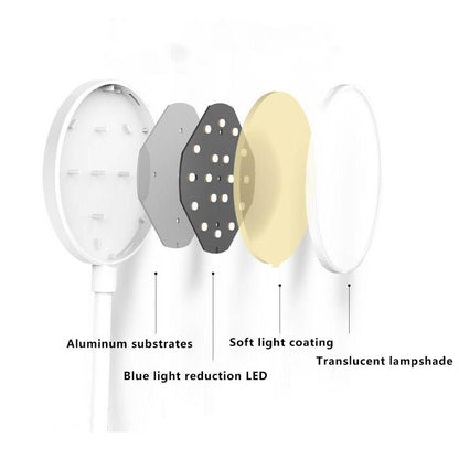 Vivolux | Einfache LED Clip-Schreibtischlampe wiederaufladbar Augenschutz Nachtlicht