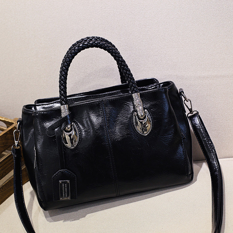 Vivolux | Neue Handtaschen aus Ölwachsleder Boston, große Tragetasche aus weichem Leder