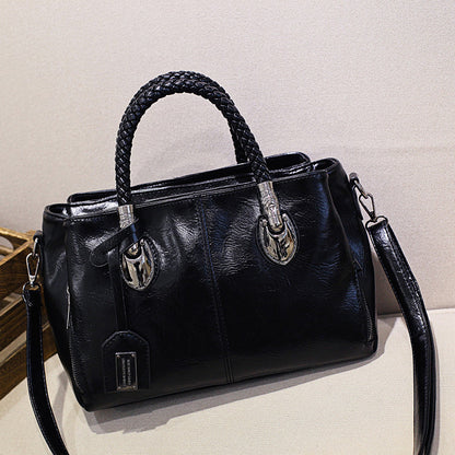 Vivolux | Neue Handtaschen aus Ölwachsleder Boston, große Tragetasche aus weichem Leder