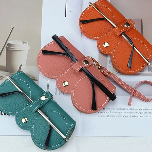 Vivolux | Weiche Leder-Sonnenbrillen-Tasche