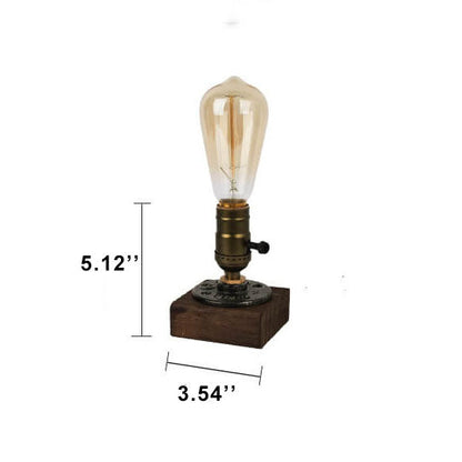 Vivolux | Vintage Industrie Eisen Glühbirne 1-Licht Tischlampe