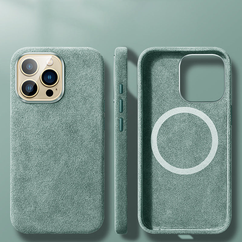 Vivolux | Italienische Alcantara Magnetische Hülle für Iphone