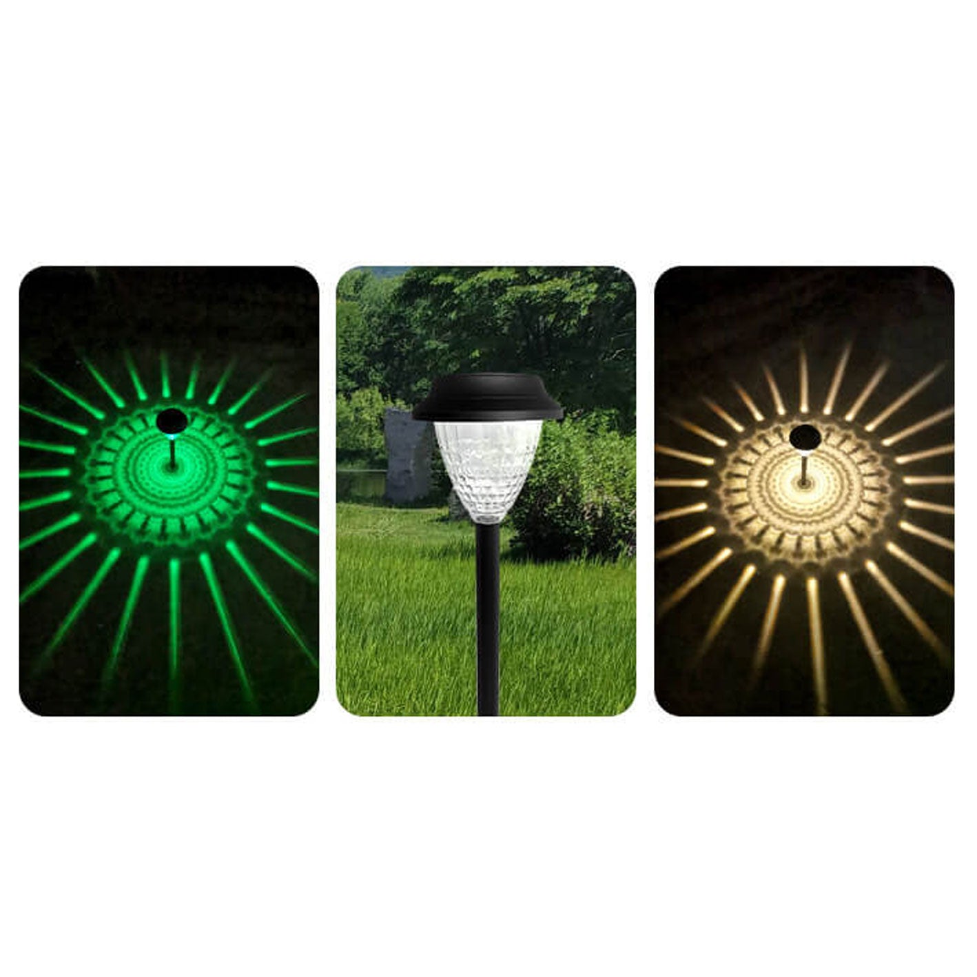 Vivolux | Solar wasserdicht kreisförmig divergente Licht Schatten Design LED Außen Garten Dekorationslicht