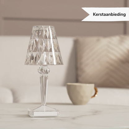 Vivolux | LuxeCrystal Premium LED Tischlampe | Kabellos | Dimmbare Kristallbeleuchtung | Stimmungslicht & Dekoration