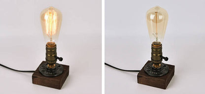 Vivolux | Vintage Industrie Eisen Glühbirne 1-Licht Tischlampe